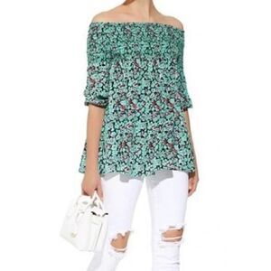 Maje Lafine Off-Shoulder Smocked Top Sz. 2 (US M)